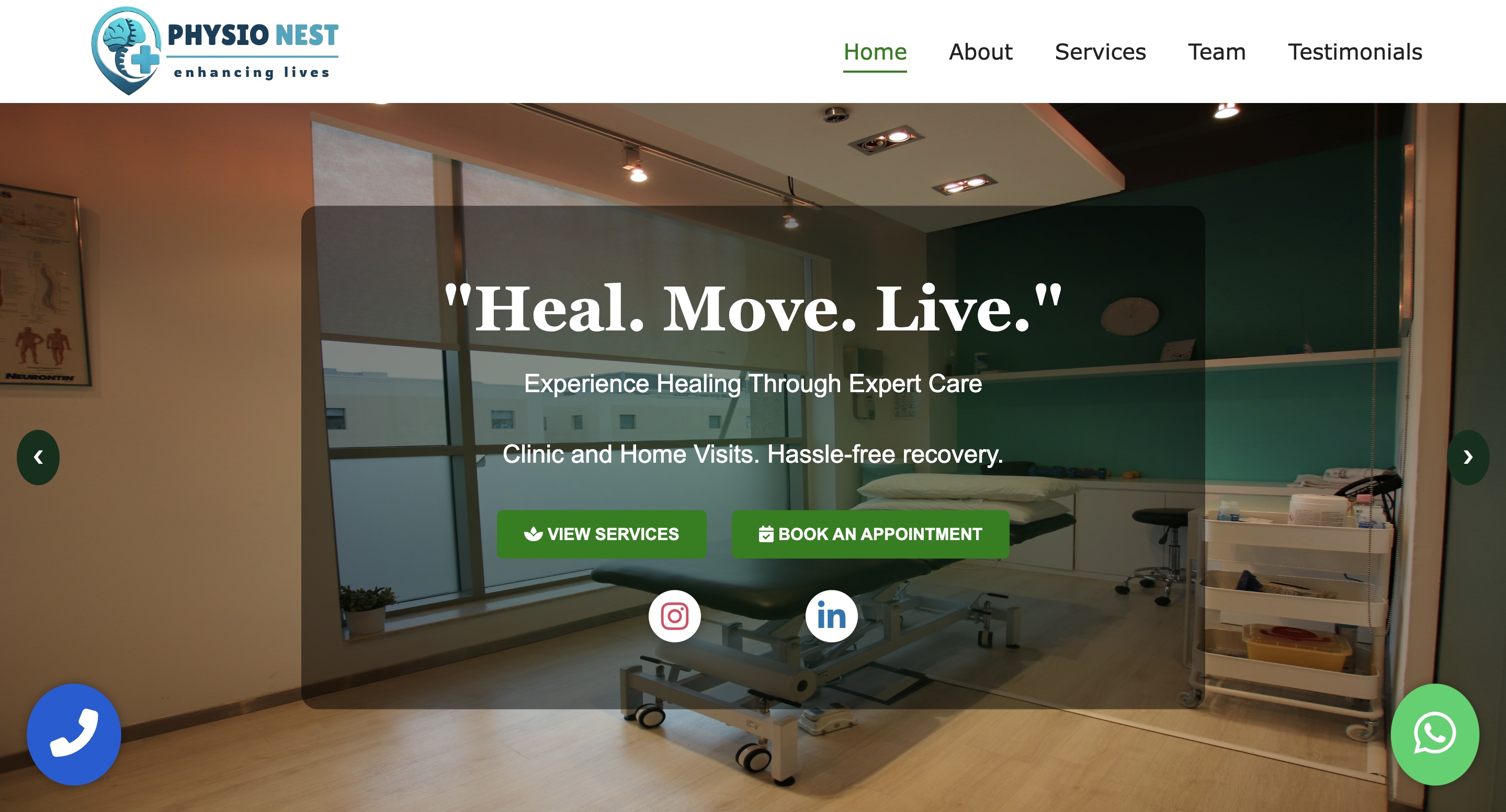 PhysioNest Clinic Project